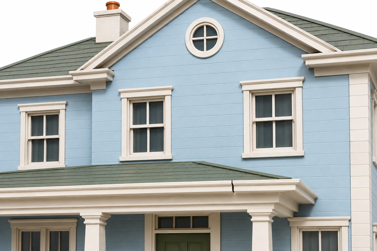 Open joint in Alder House's porch trim